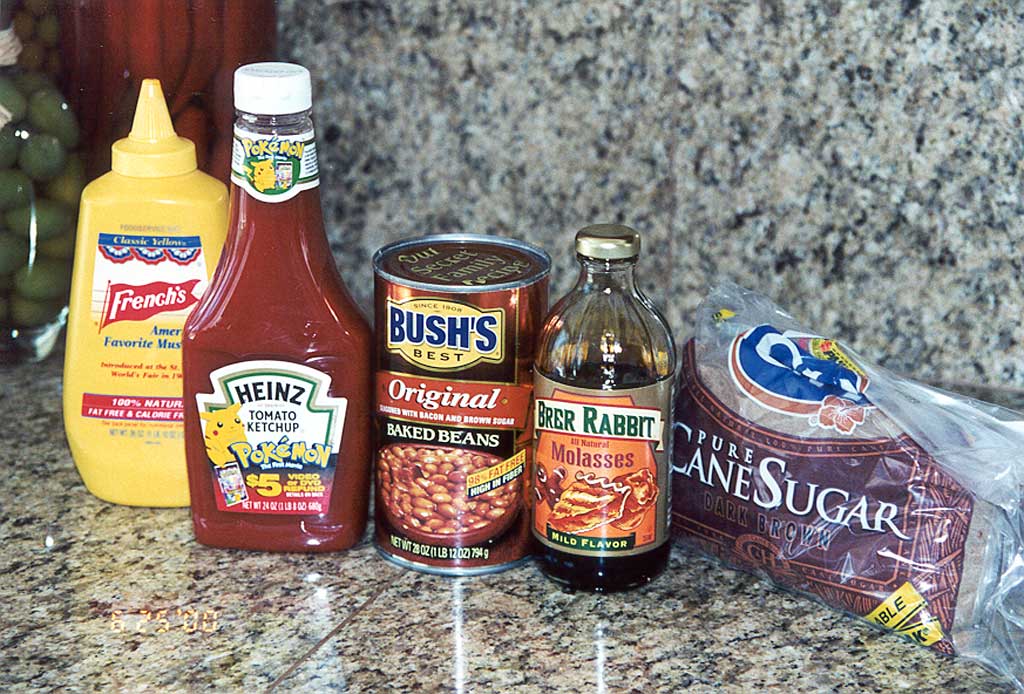 Ingredients for doctored Bush's Beans