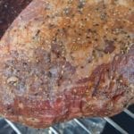 Close-up of rubbed meat