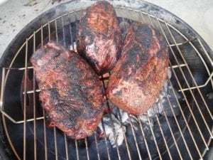 Searing roast over hot coals