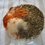 Dry rub ingredients in mixing bowl