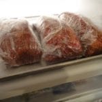 Rubbed top sirloin chunks refrigerated overnight