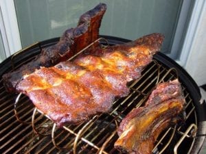 Basted ribs after 3 hours of cooking