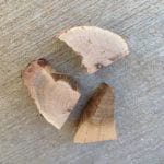Three chunks of oak smoke wood