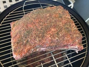 Chuck short ribs on top and bottom cooking grates