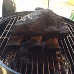 End view of beef chuck short ribs