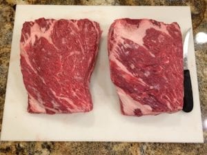 Trimmed beef chuck short ribs