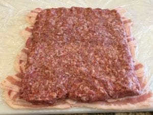 Sausage pressed out into a square