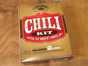 Carroll Shelby's boxed chili kit