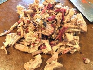 Brisket flat ready to go into the chili
