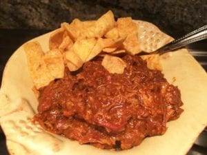 Brisket & ground beef chili with Fritos Corn Chips