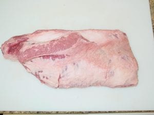 Brisket after trimming excess fat