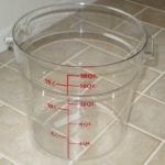 Large round polycarbonate food storage container