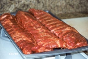 Ribs after sitting at room temp for two hours