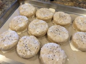 Black Pepper Biscuits brushed with heavy cream