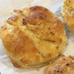 Close-up of a black pepper biscuit