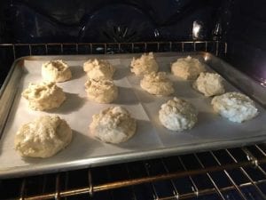 Secret Ingredient biscuits go into the oven