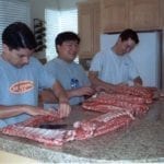 Prepping the ribs