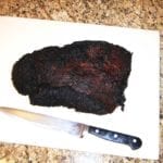 Re-smoked brisket point after a 30 minute rest