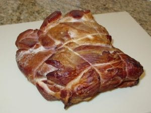 Buckboard bacon after refrigeration overnight