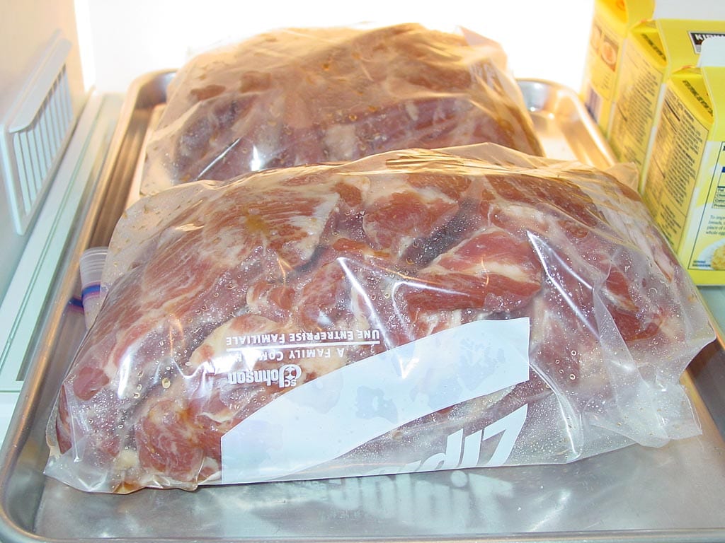 Pork cures in refrigerator for 10 days