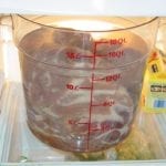 Pork soaks in water for two hours