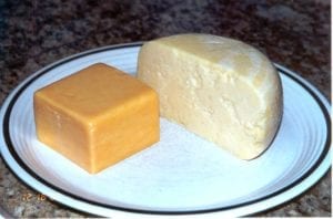 Smoked cheddar and gouda cheeses
