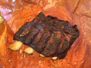 Finished ribs after 4-5 hours of cooking