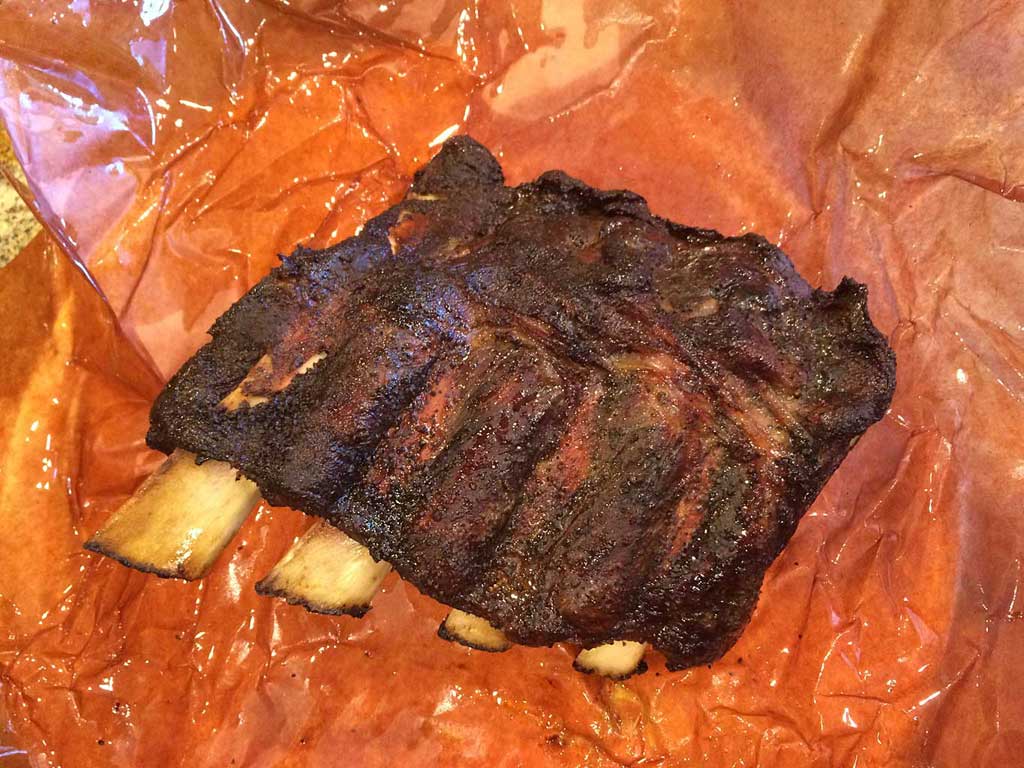 Beef Back Ribs In Pink Butcher Paper - The Virtual Weber Bullet