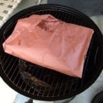 Brisket flat wrapped in butcher paper like a package