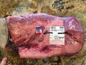 8 lb USDA Choice brisket flat in Cryovac