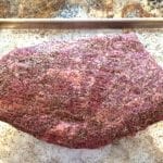 Rubbed brisket flat