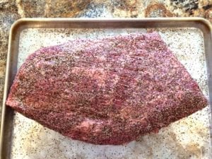 Rubbed brisket flat
