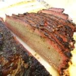 Slicing the brisket flat