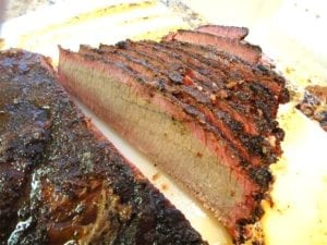 Slicing the brisket flat