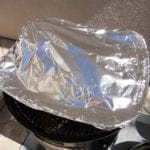 Foil pan covered with aluminum foil