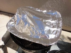 Foil pan covered with aluminum foil