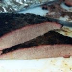 Brisket flat with nice smoke ring