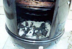 Coals at the end of 12-3/4 hour cook