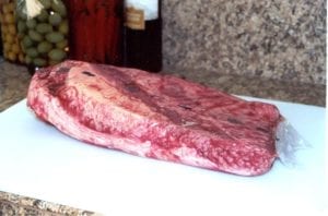 Whole untrimmed USDA Choice brisket