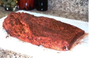 Wet rubbed brisket