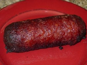 Cooked sausage "fattie"