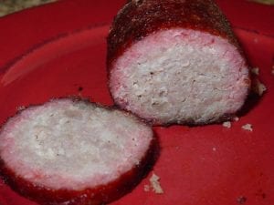 Sliced sausage "fattie"