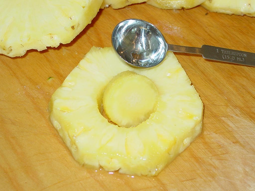 Removing the core from each slice