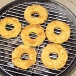 Pineapple slices on the grill