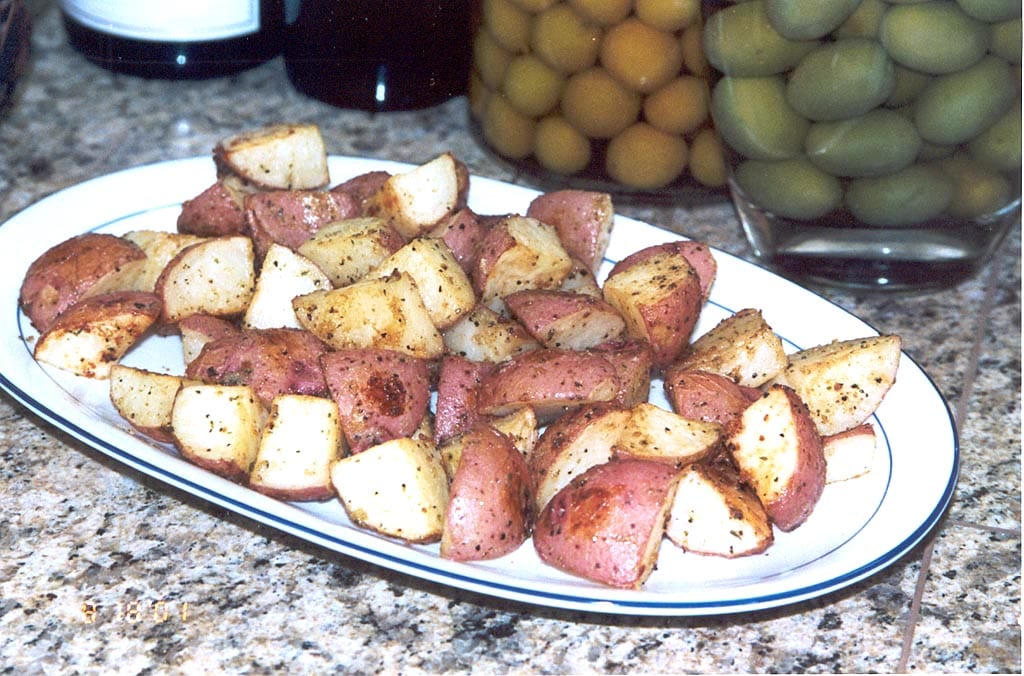 BBQ seasoned and roasted potatoes