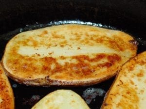 Close-up of baked potato
