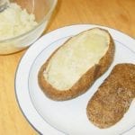 Baked potato with top and insides removed