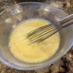 Whisking wet ingredients together