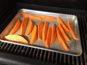 Wedges on the grill