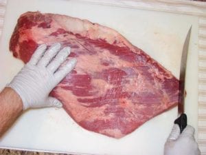 Marking a brisket